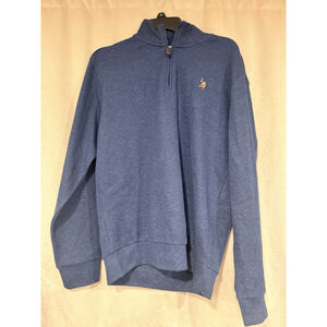 Sweater Men's U.S. Polo Assn. Flatback Quarter-Zip Long Sleeve Pullover, Size M